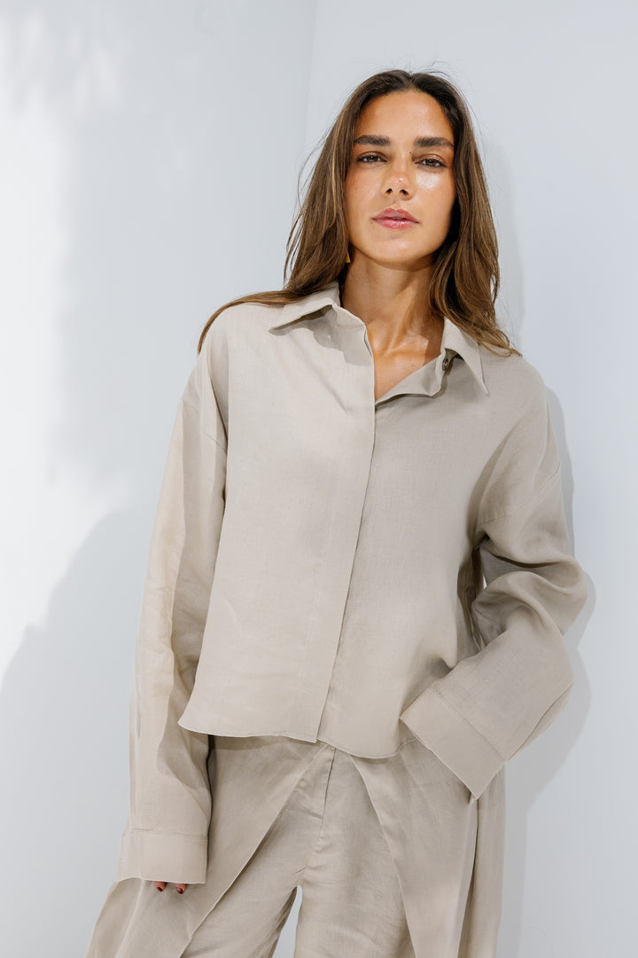 Essential Linen Shirt - Beige