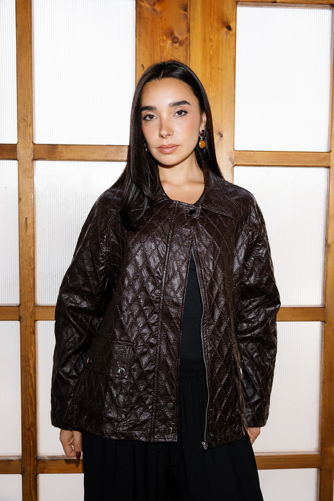 Embroided Leather Jacket - Bown (Premium Edition)