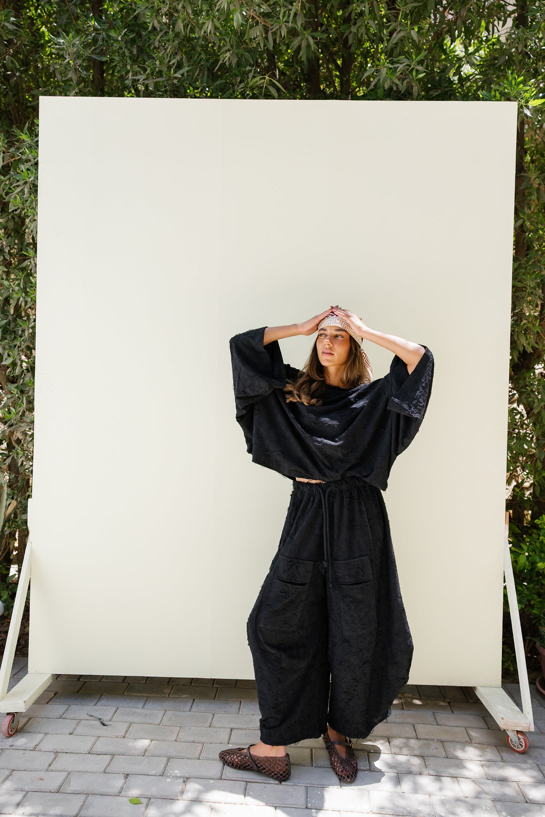 Jacquard Pants - Black