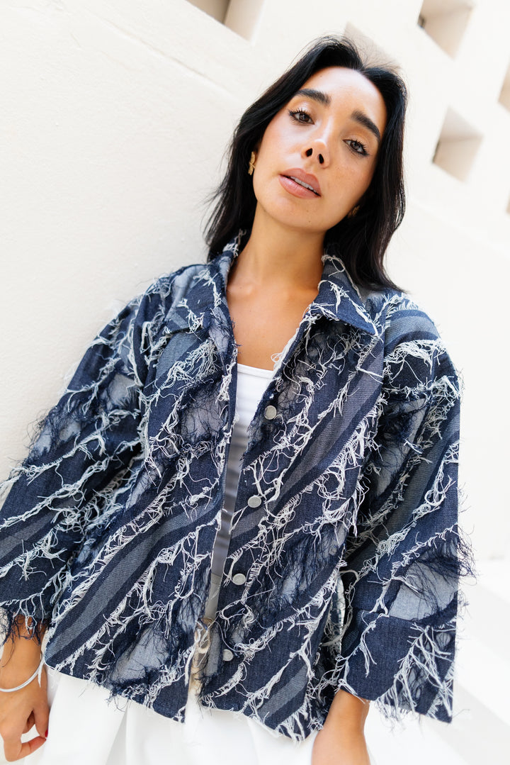 Raw Fringes Denim Shirt - Limited Edition