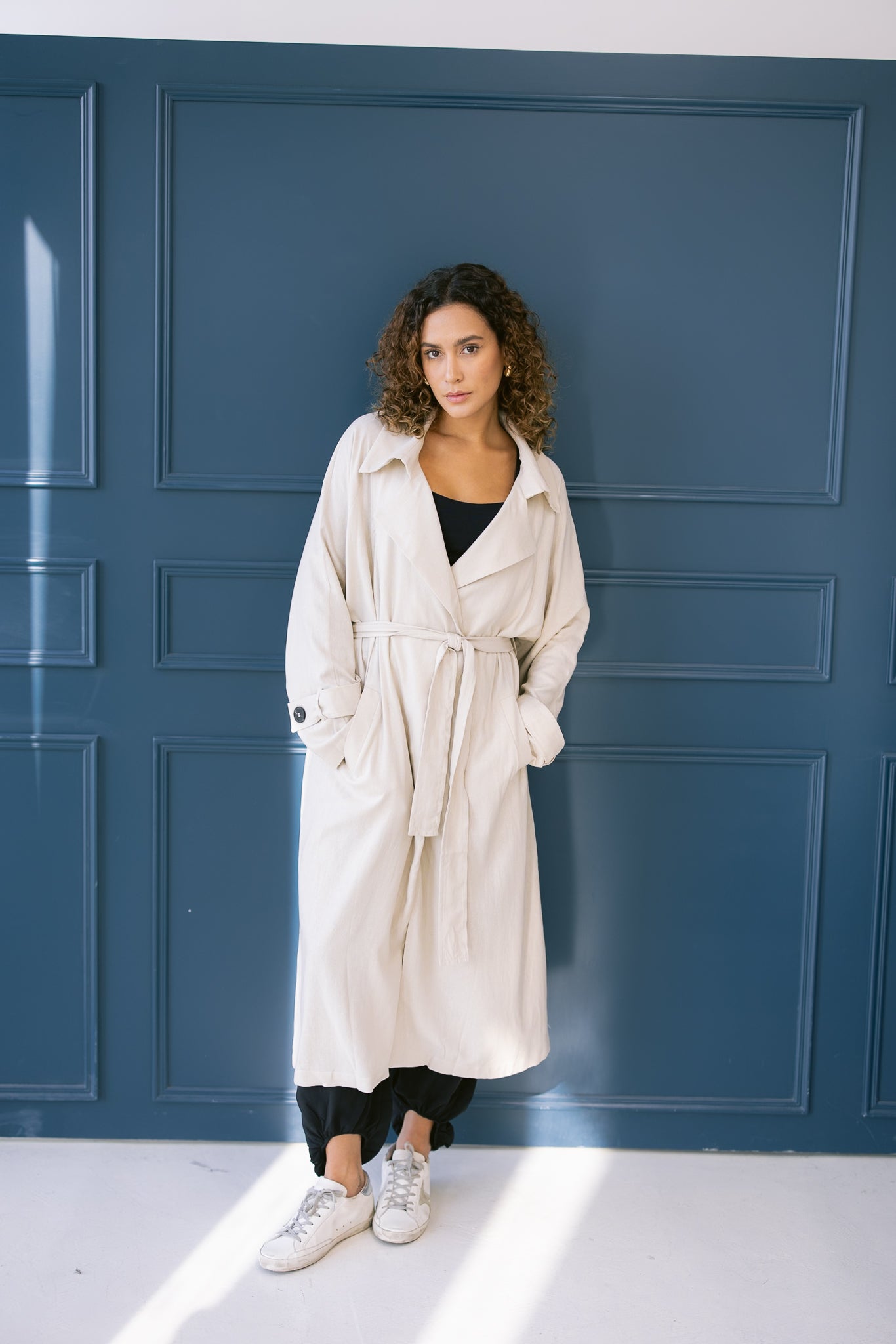 Linen Trench - Beige