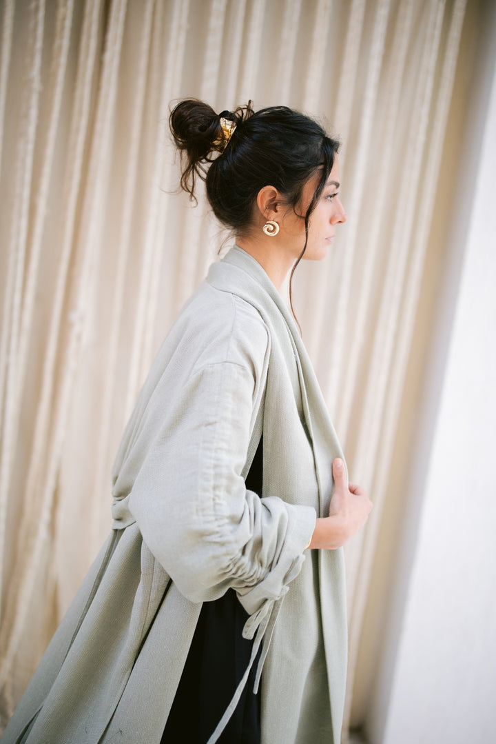 The Round Up Scarfed Kaftan - Olive