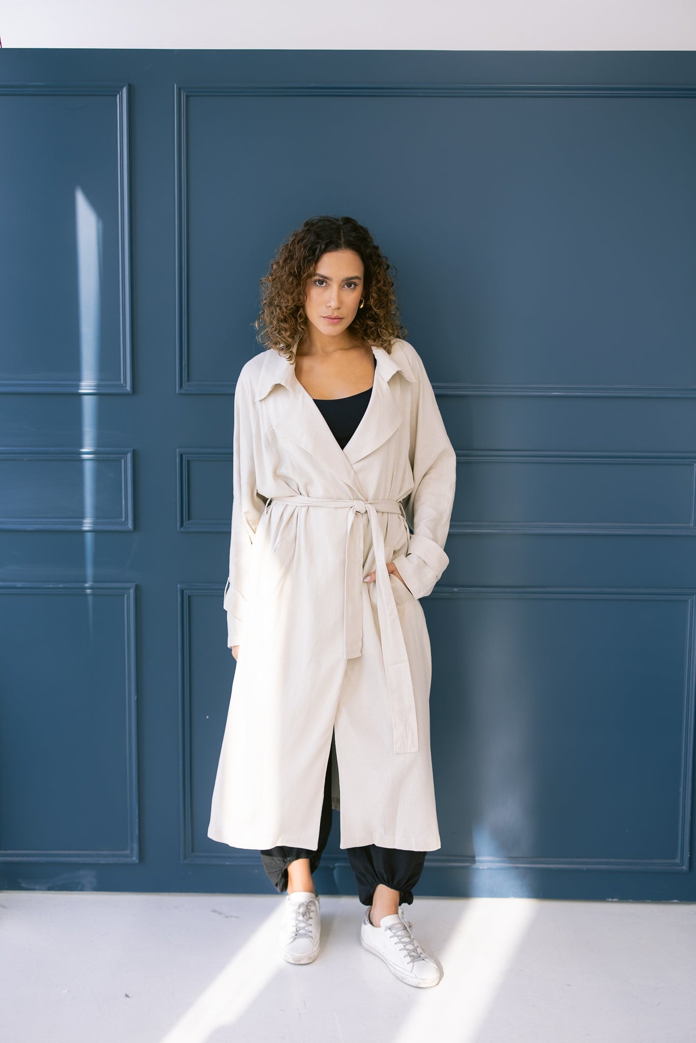 Linen Trench - Beige