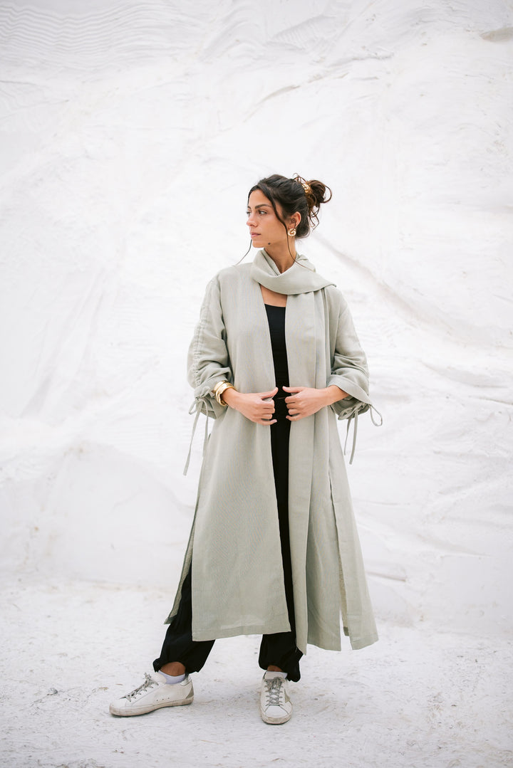 The Round Up Scarfed Kaftan - Olive