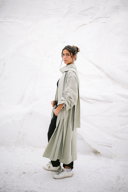 The Round Up Scarfed Kaftan - Olive