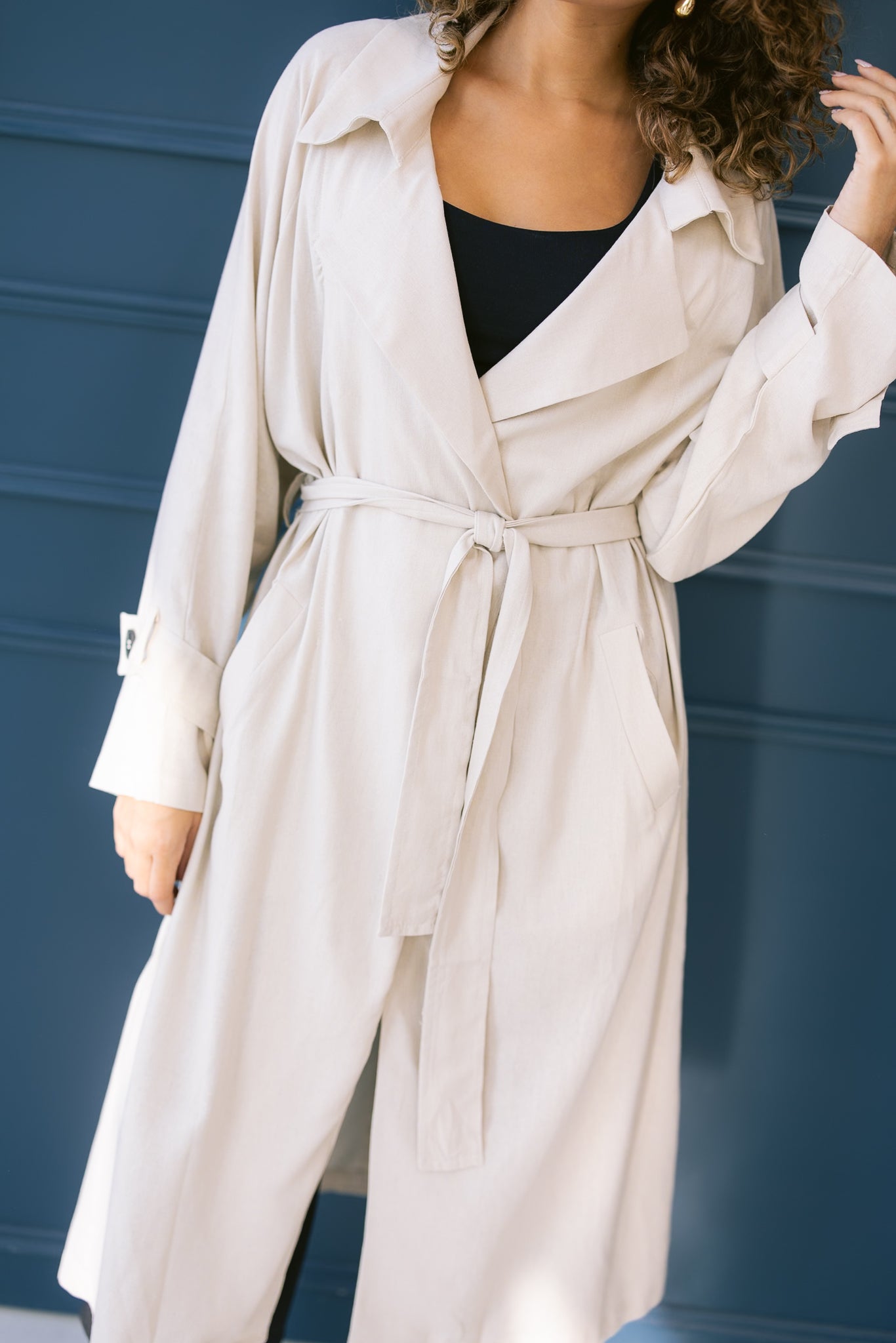 Linen Trench - Beige