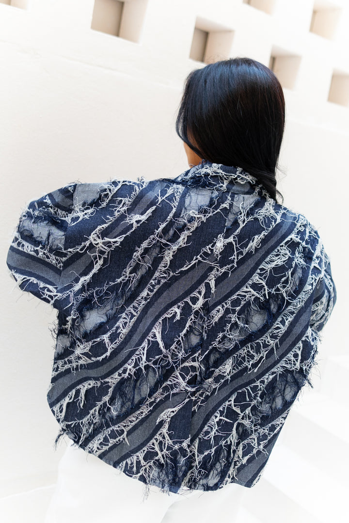 Raw Fringes Denim Shirt - Limited Edition