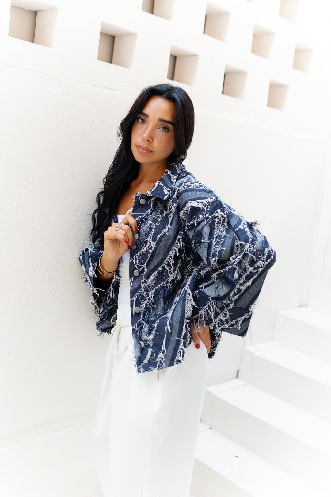 Raw Fringes Denim Shirt - Limited Edition