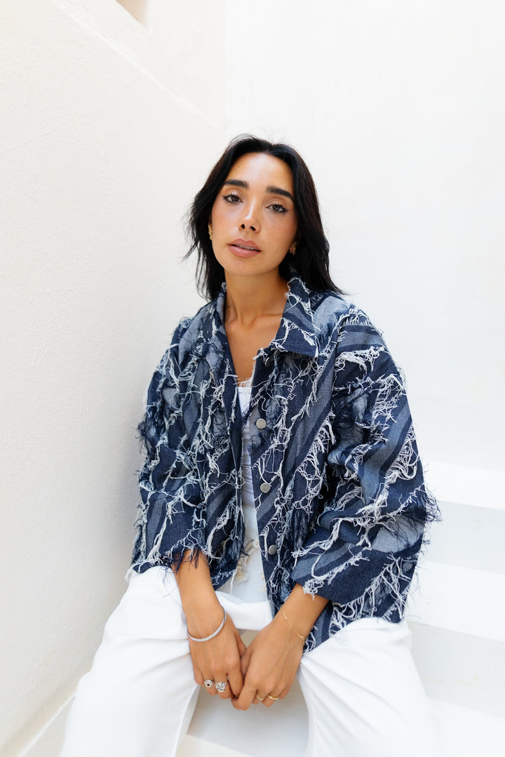 Raw Fringes Denim Shirt - Limited Edition
