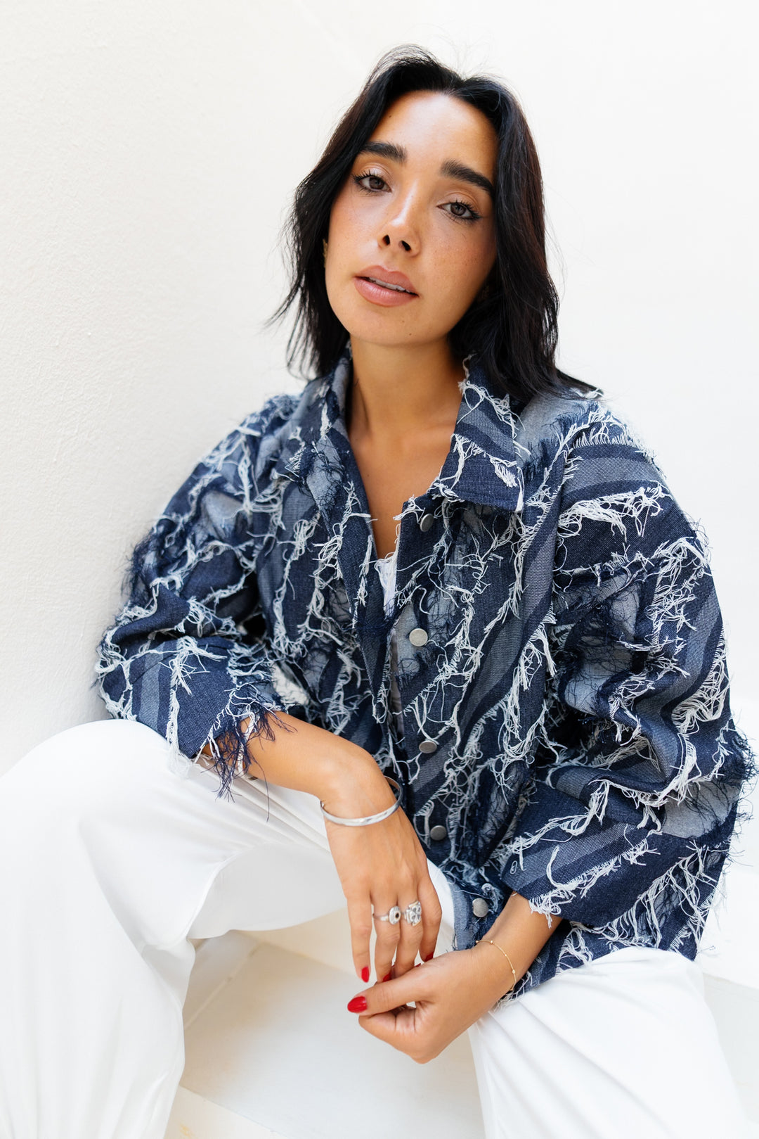Raw Fringes Denim Shirt - Limited Edition