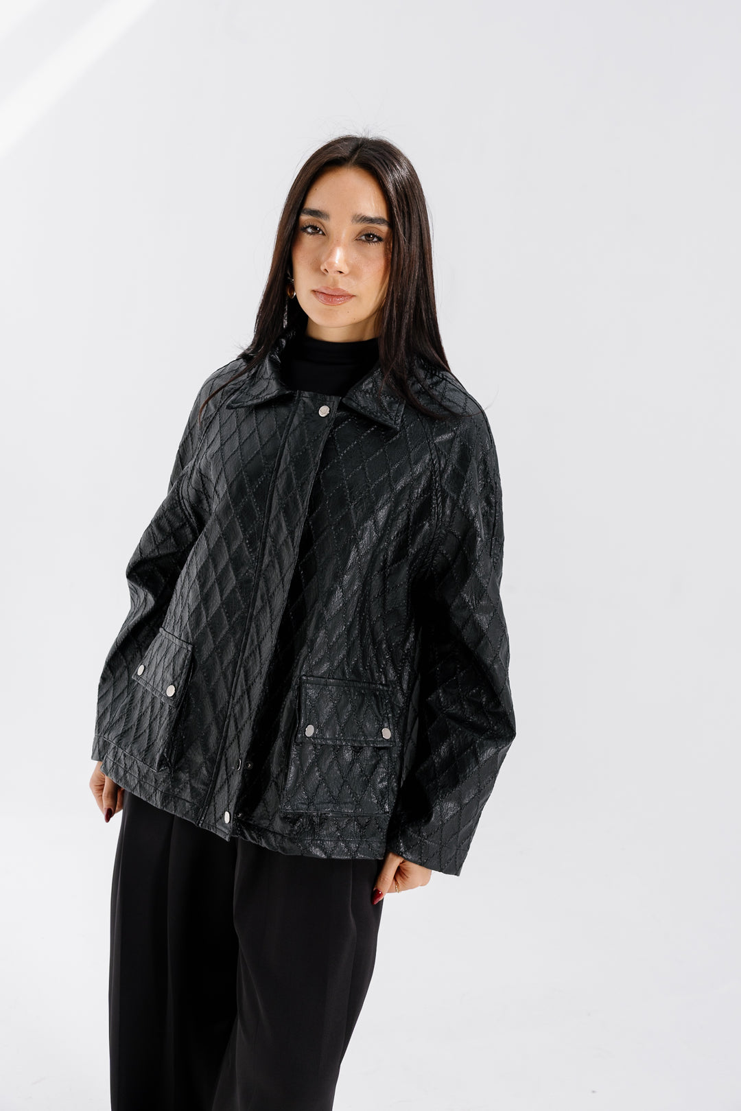 Embroided Leather Jacket - Black (Limited Edition)