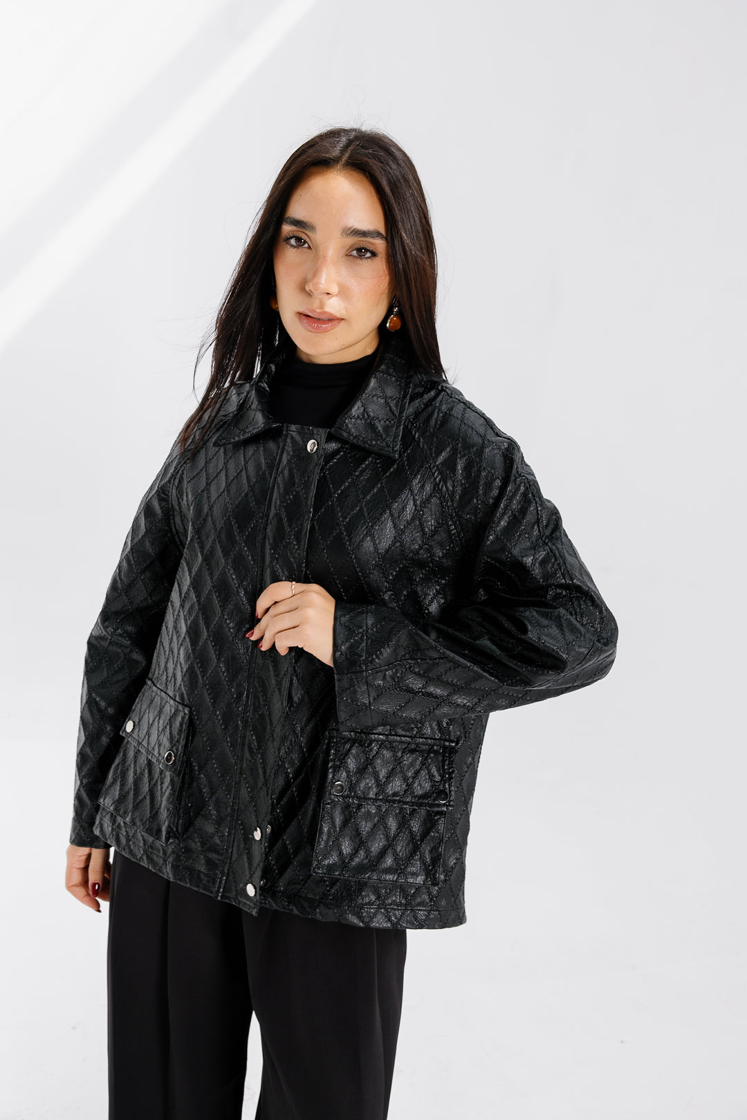 Embroided Leather Jacket - Black (Limited Edition)