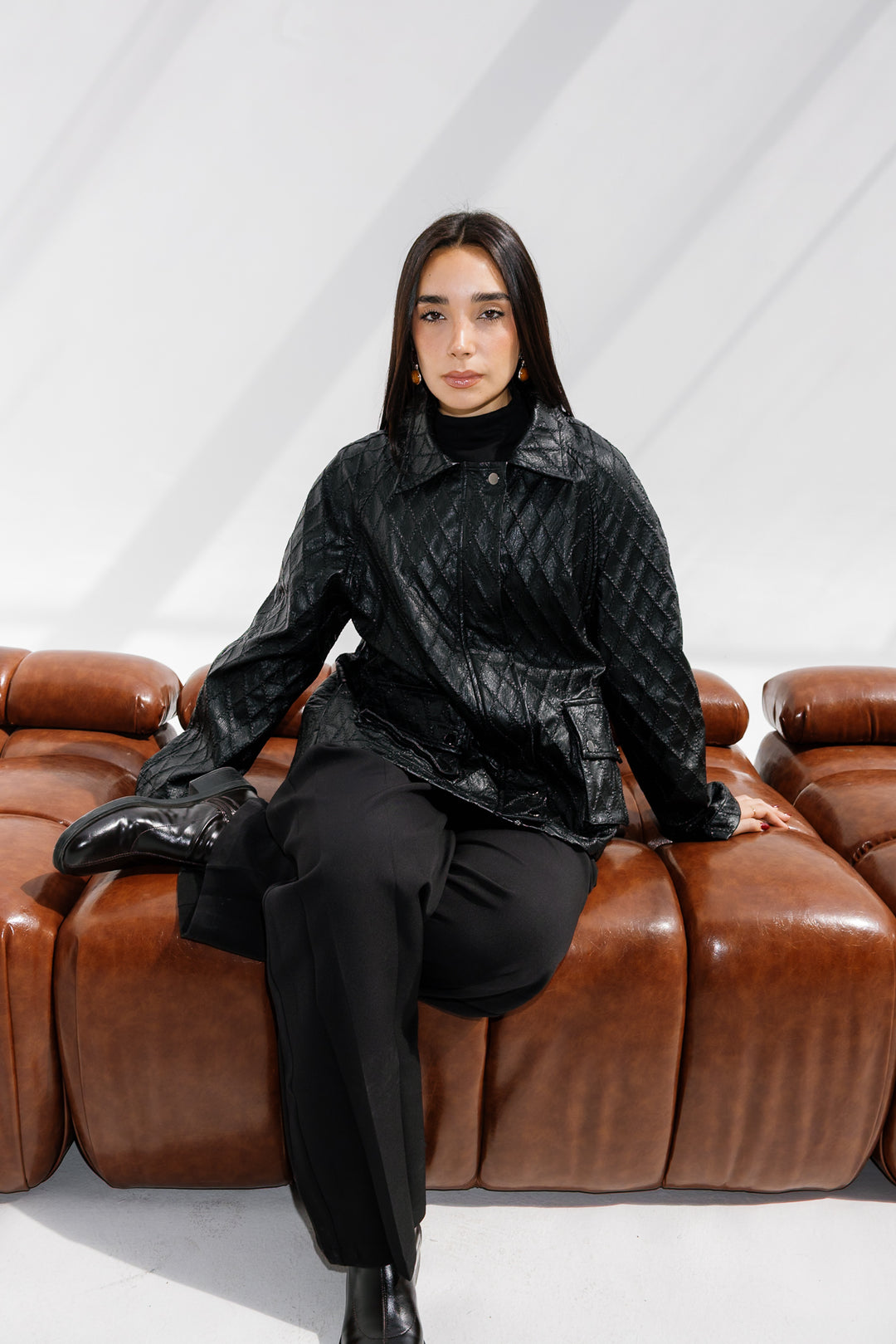 Embroided Leather Jacket - Black (Limited Edition)