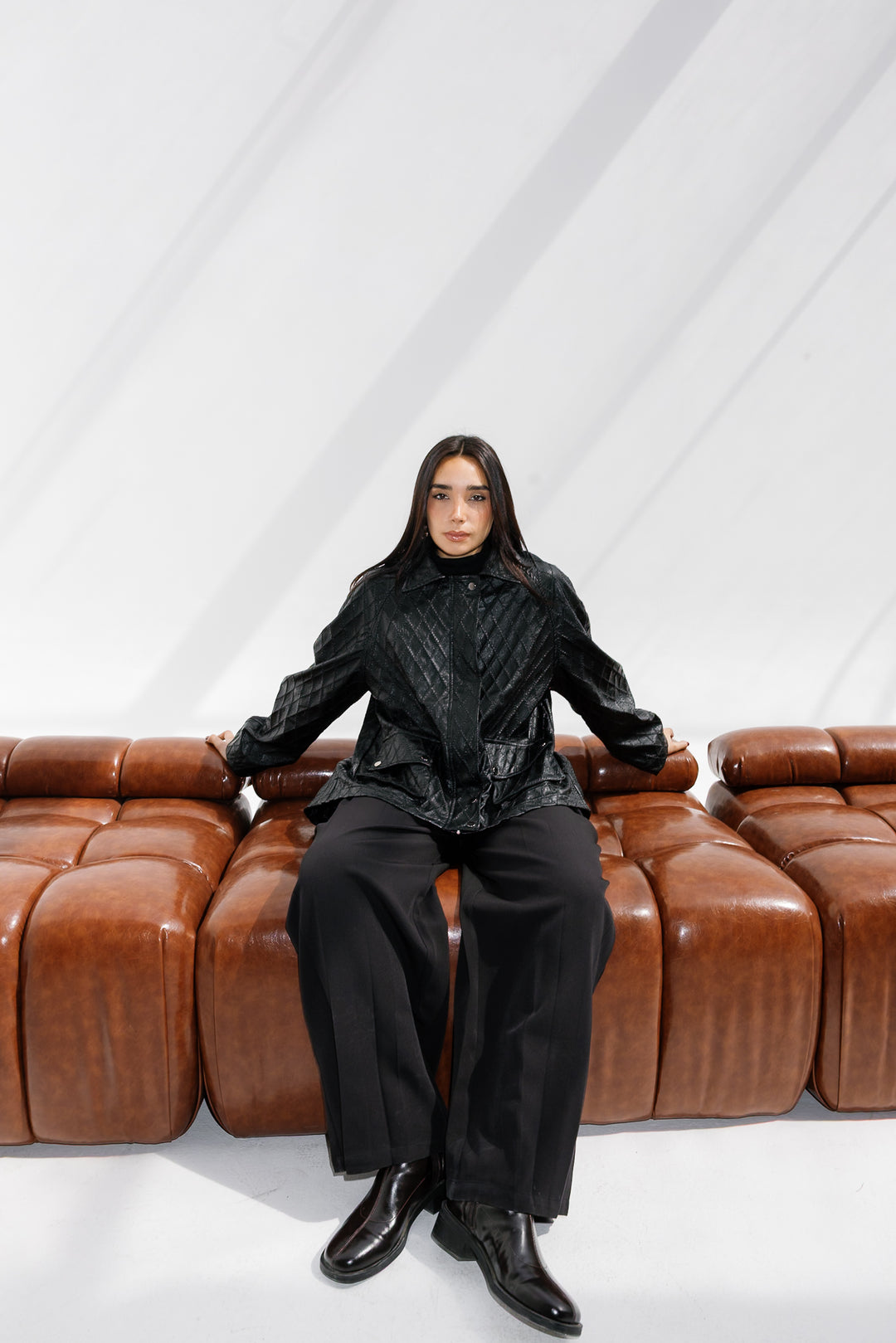 Embroided Leather Jacket - Black (Limited Edition)