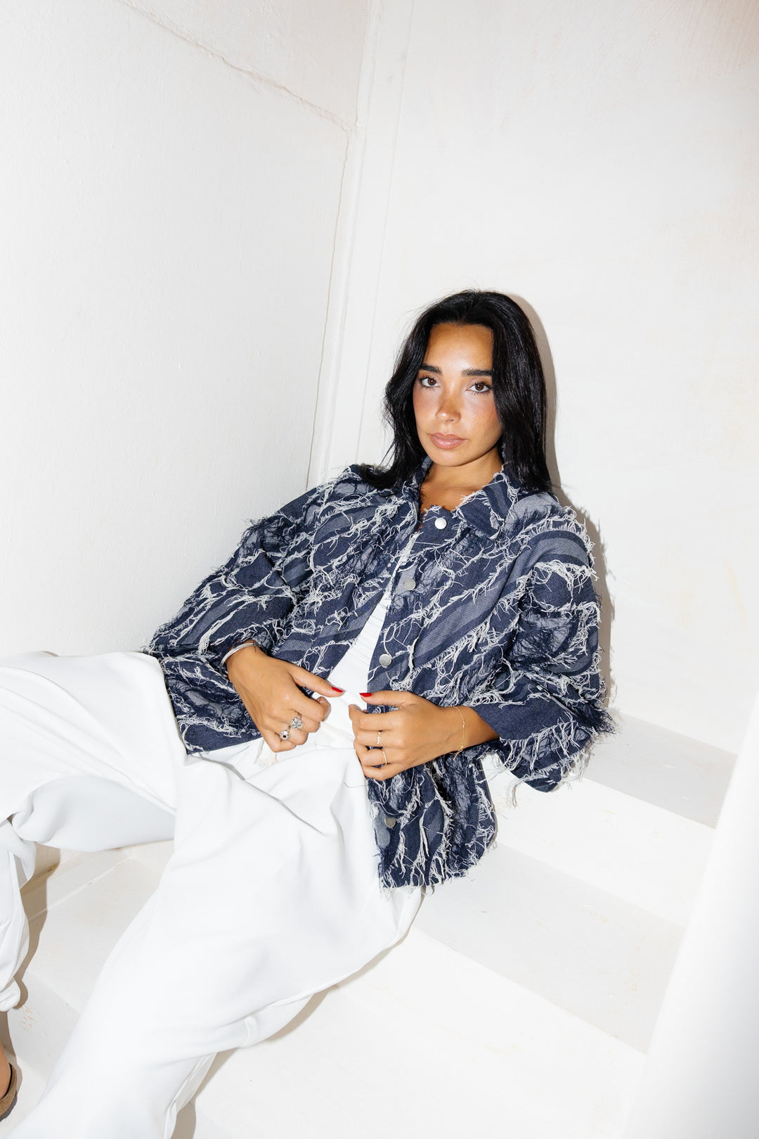 Raw Fringes Denim Shirt - Limited Edition