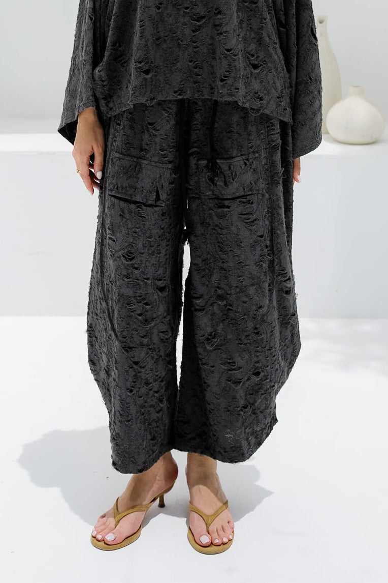 Jacquard Pants - Dark Grey