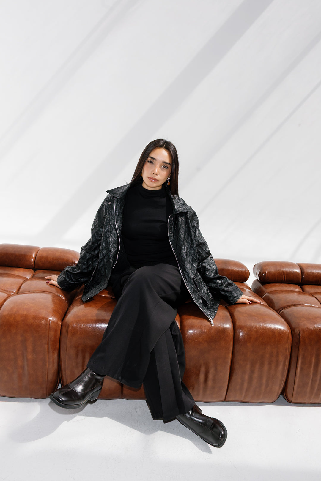 Embroided Leather Jacket - Black (Limited Edition)
