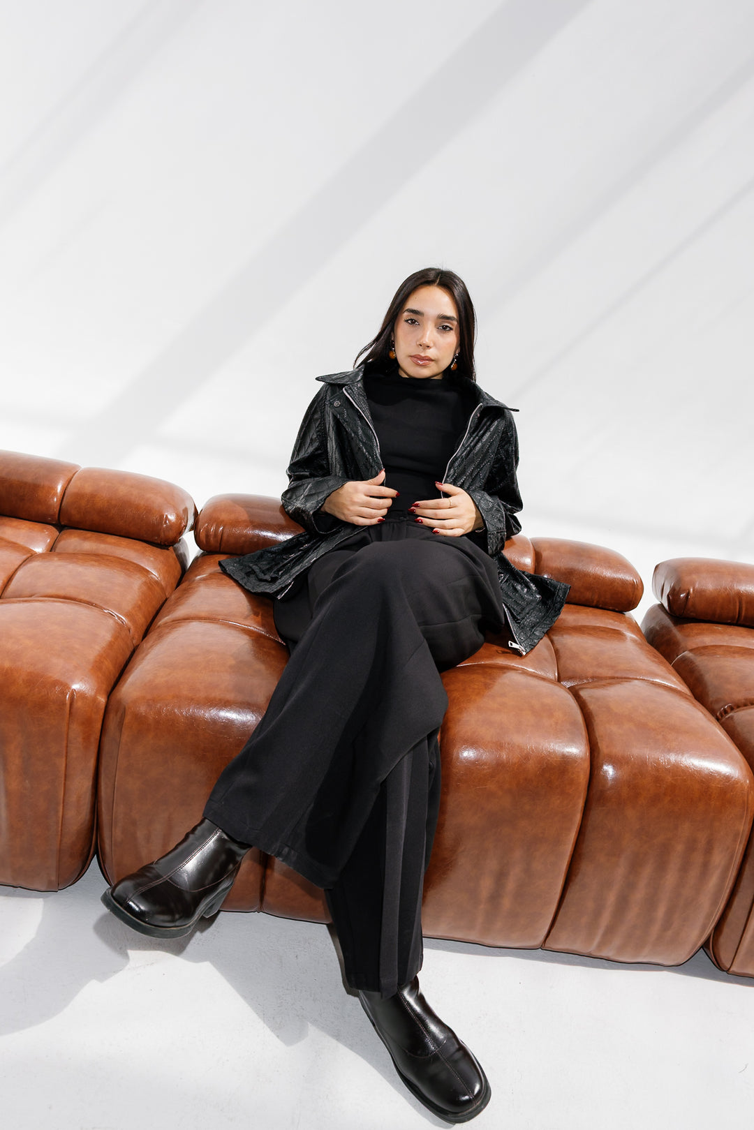 Embroided Leather Jacket - Black (Limited Edition)