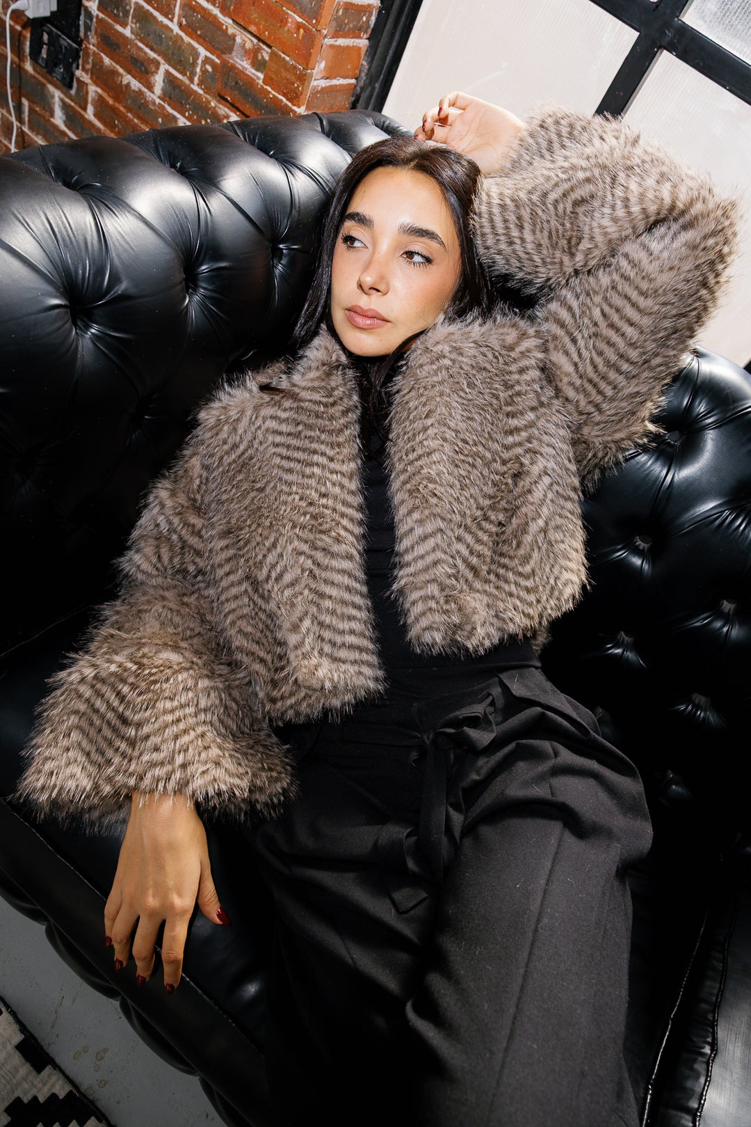 Plush Fur Jacket - Nude Beige (Premium Edition)