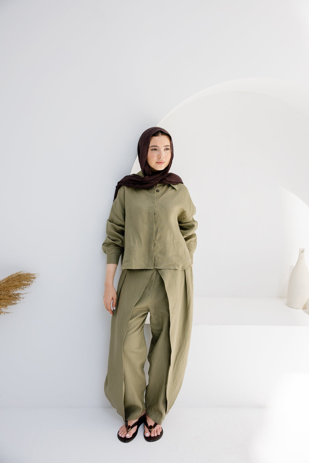 Essential Linen Shirt - Olive
