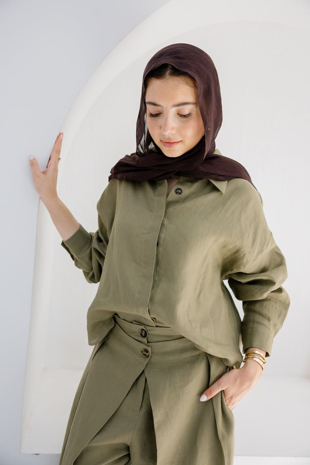 Essential Linen Shirt - Olive