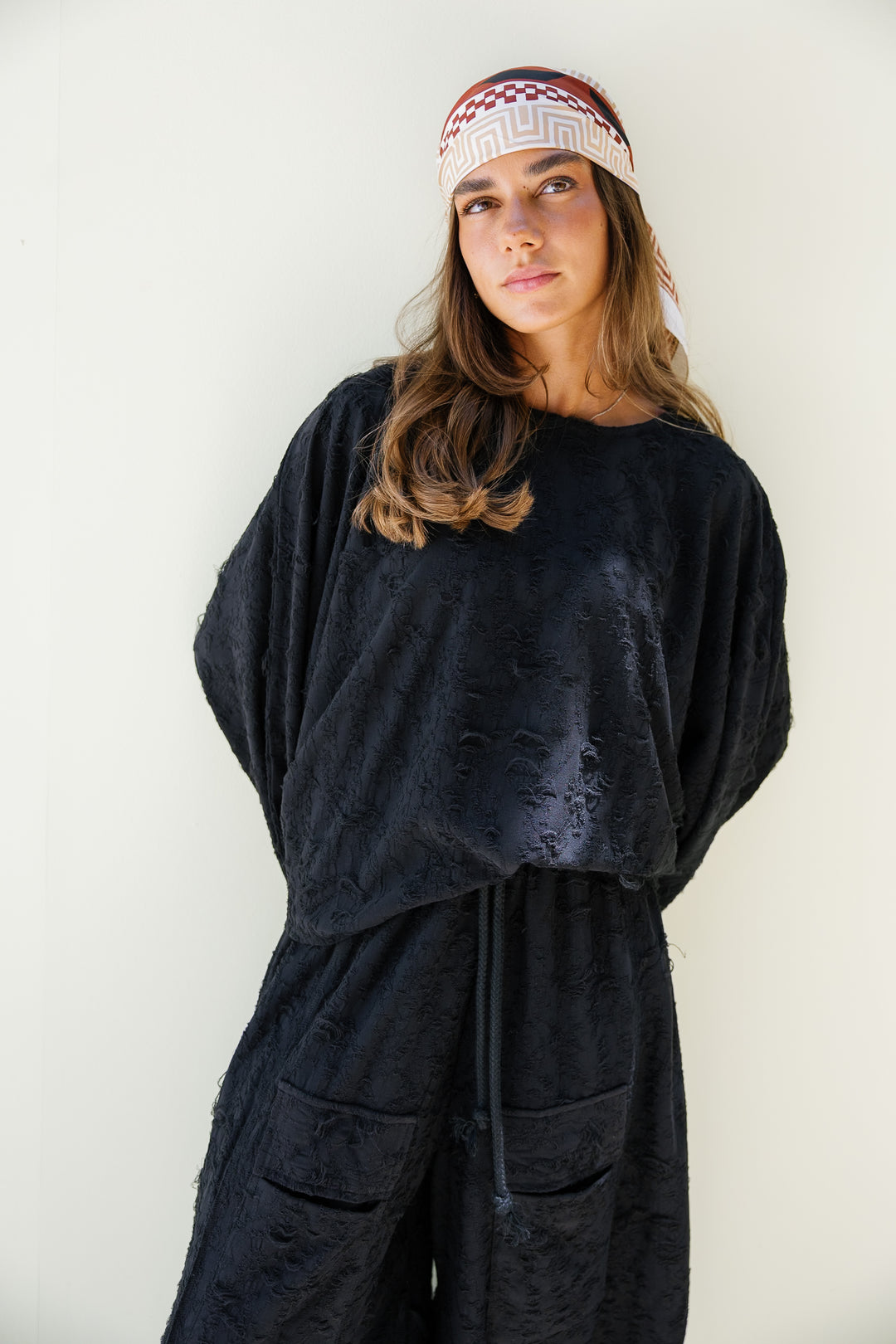 Jacquard Pants - Black