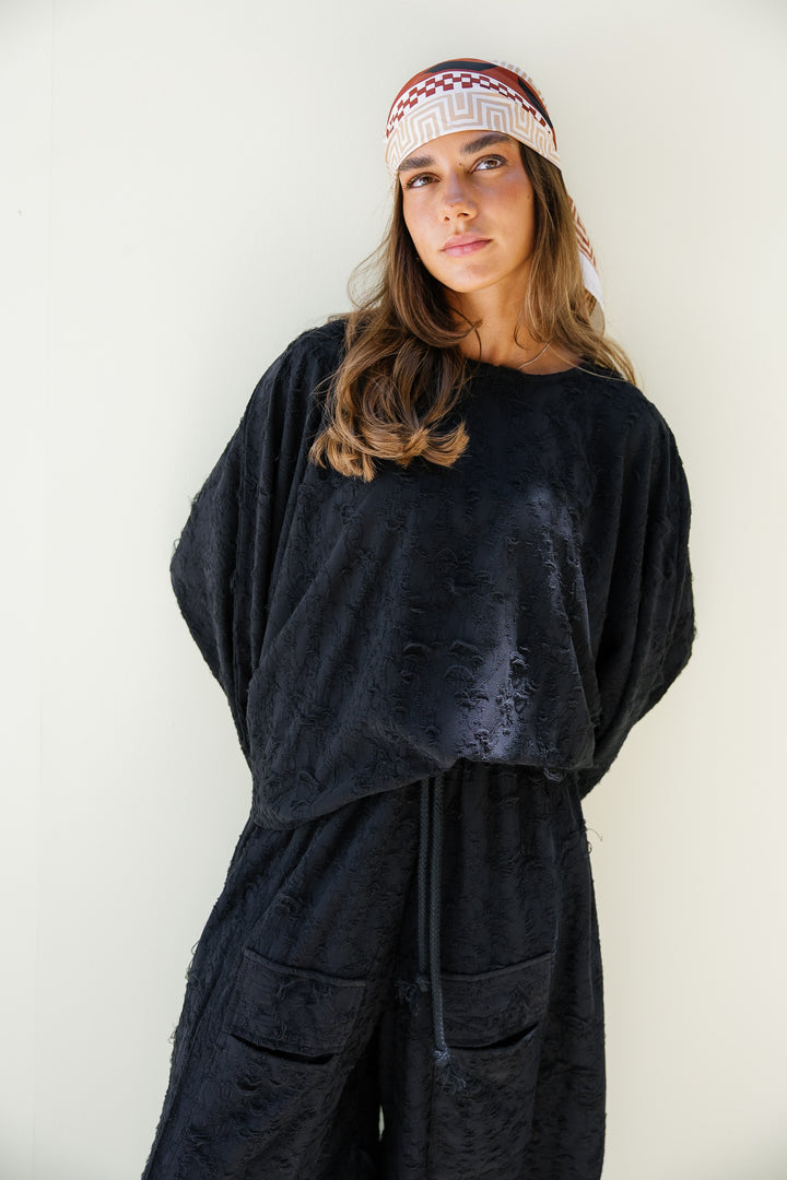 Jacquard Pants - Black