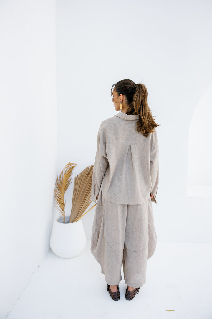 Breeze Linen Shirt - Nude Beige