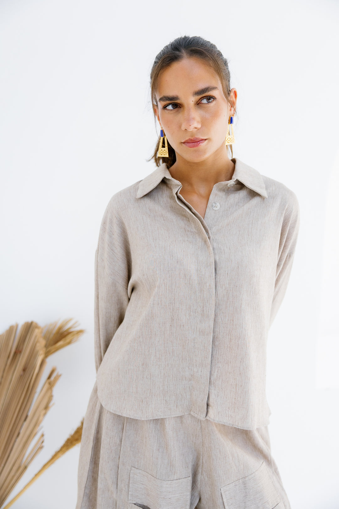 Breeze Linen Shirt - Nude Beige