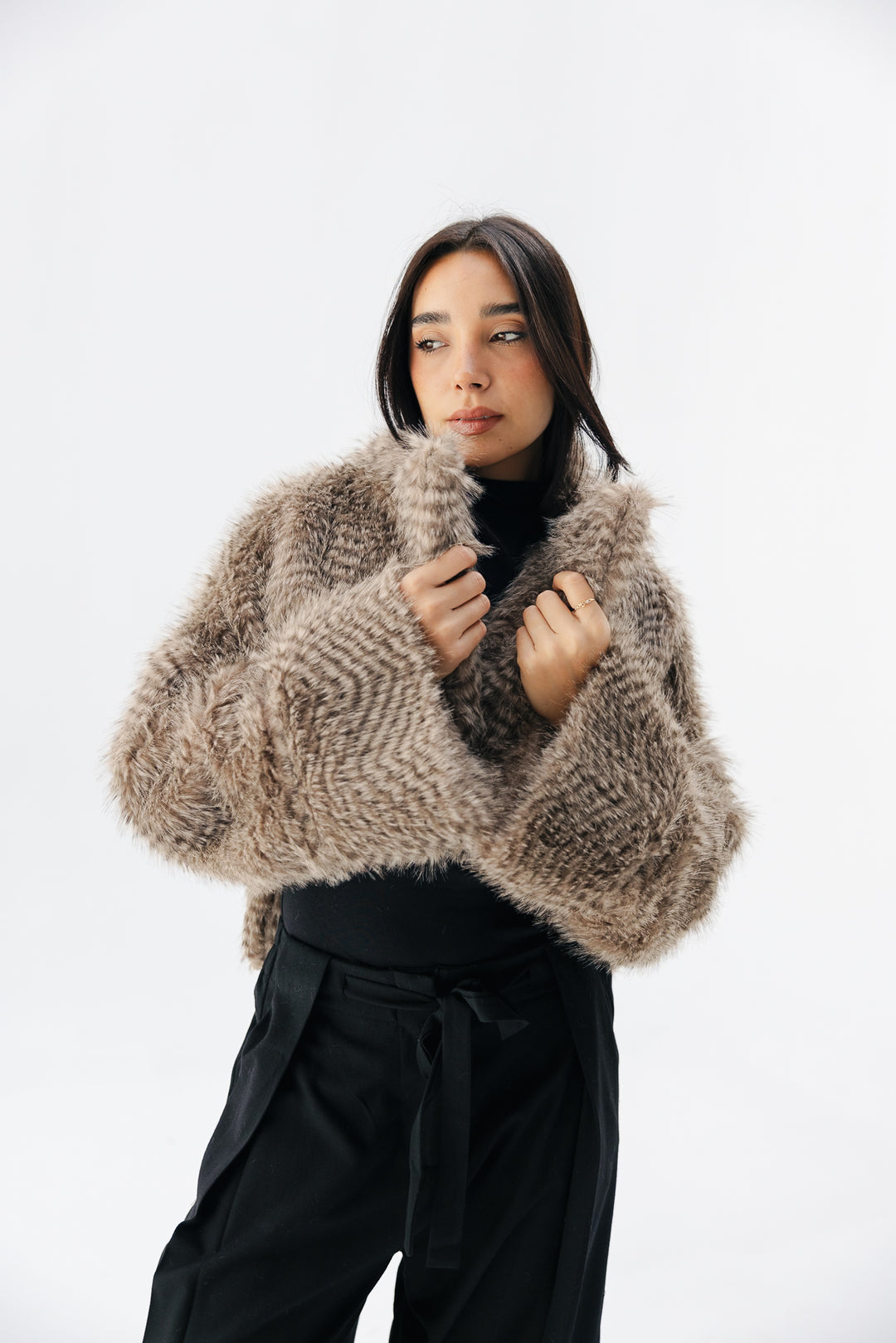 Plush Fur Jacket - Nude Beige (Premium Edition)
