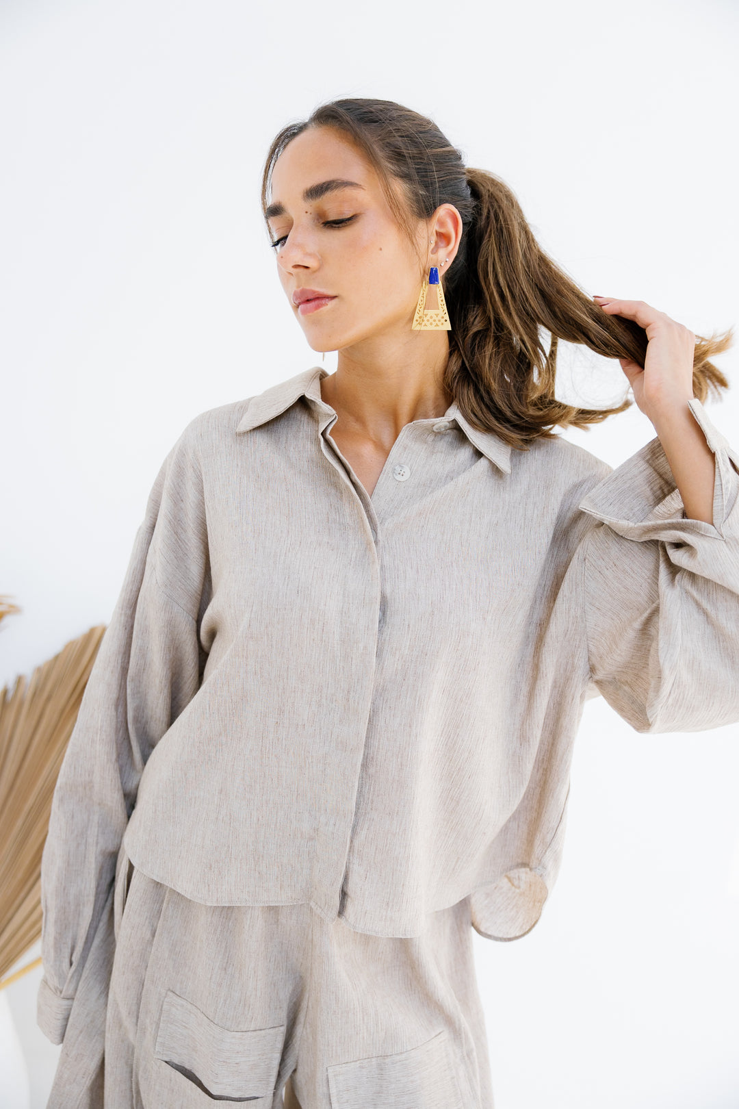 Breeze Linen Shirt - Nude Beige