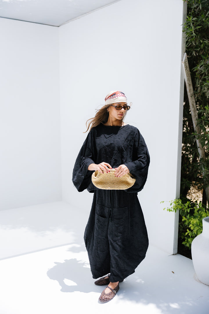 Jacquard Pants - Black