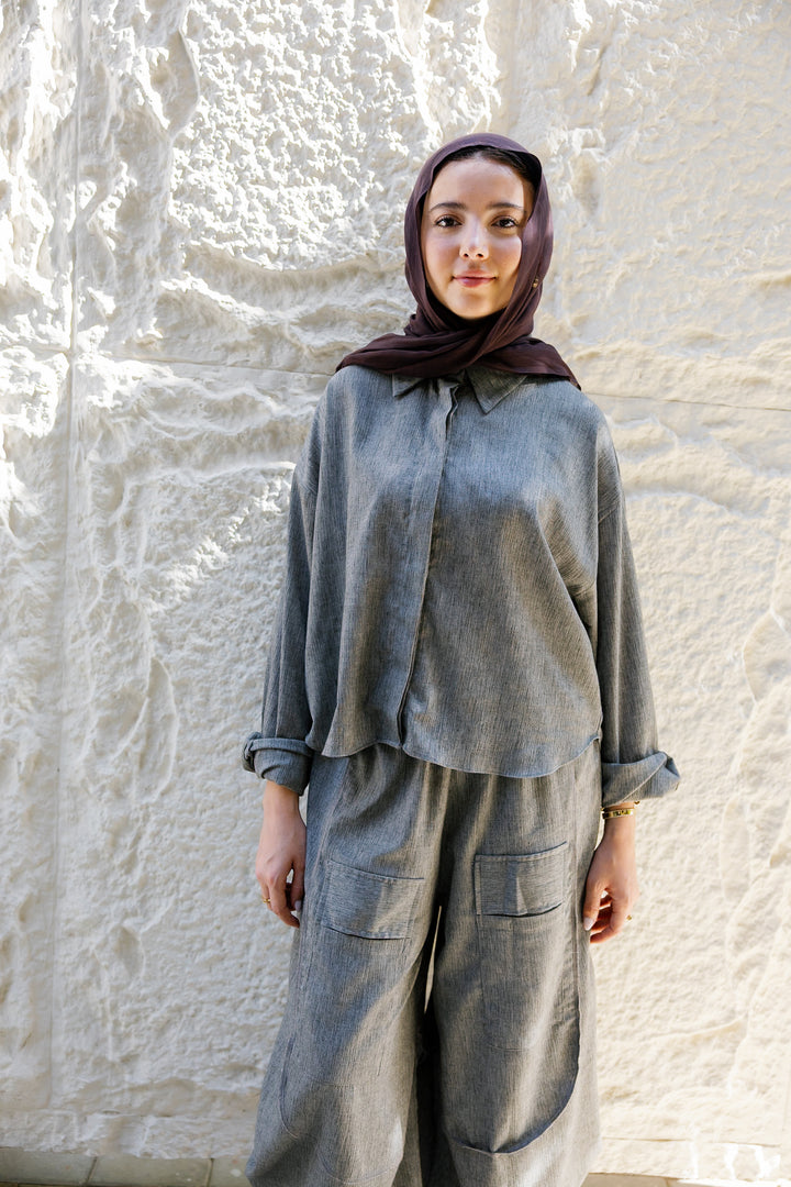 Breeze Linen Shirt - Grey
