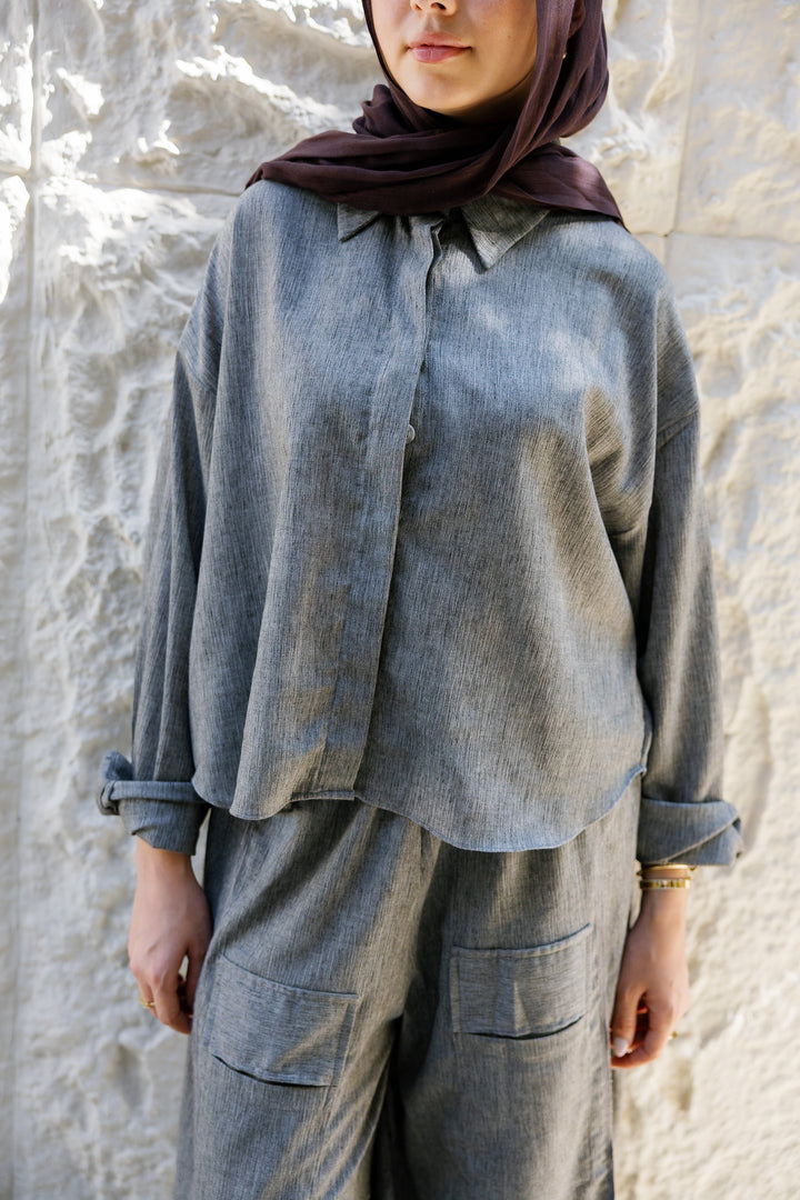 Breeze Linen Shirt - Grey