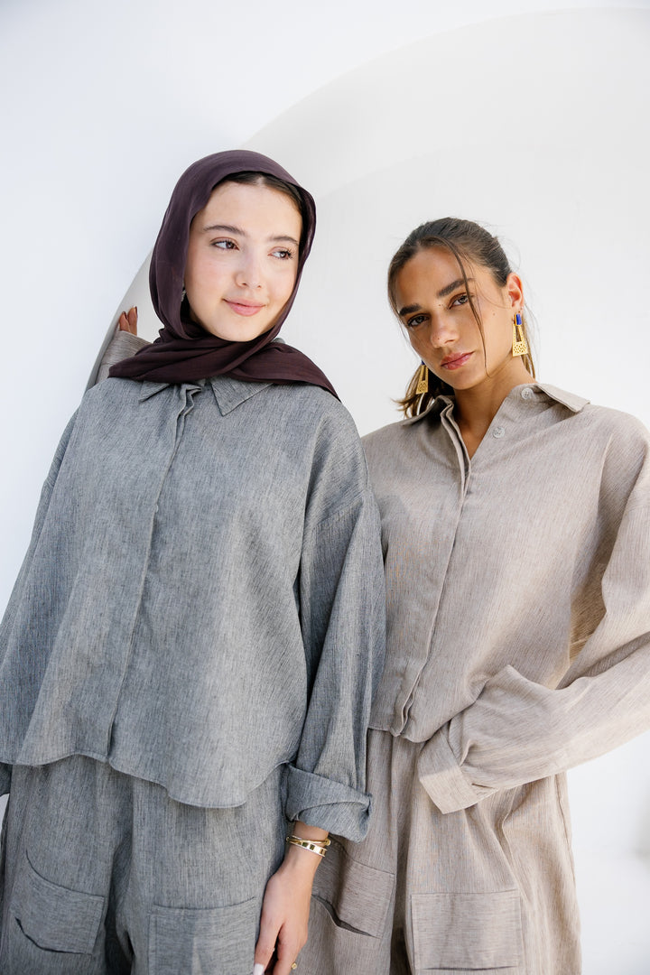 Breeze Linen Shirt - Grey