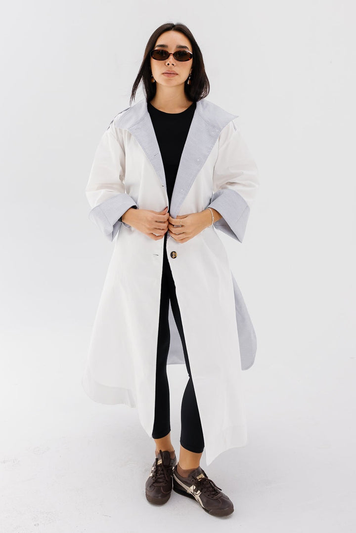 Inside Out Trench - White