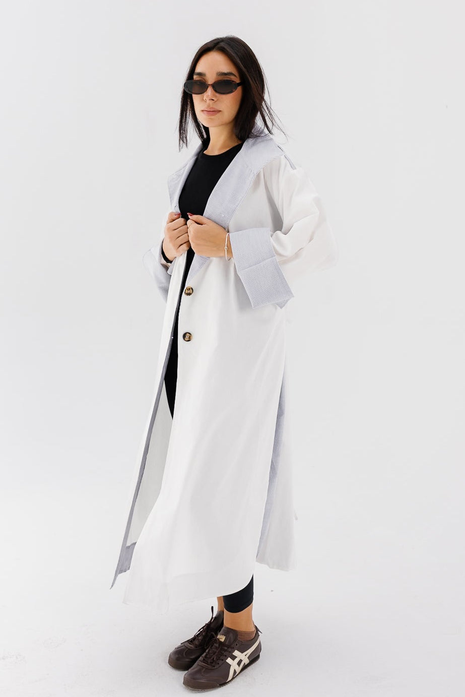 Inside Out Trench - White