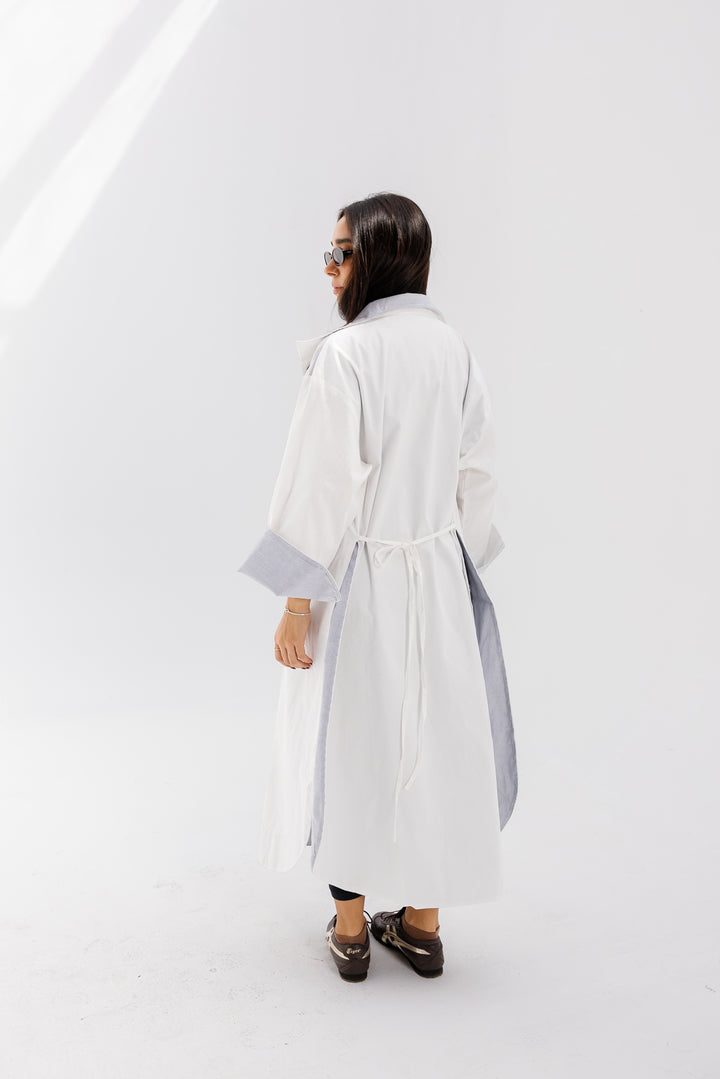 Inside Out Trench - White