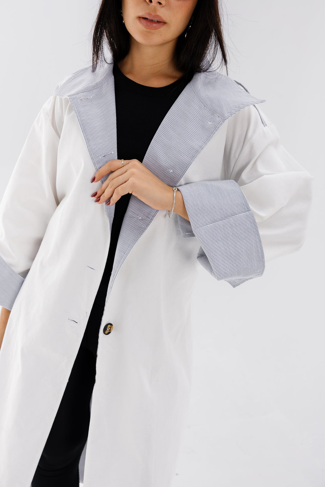 Inside Out Trench - White