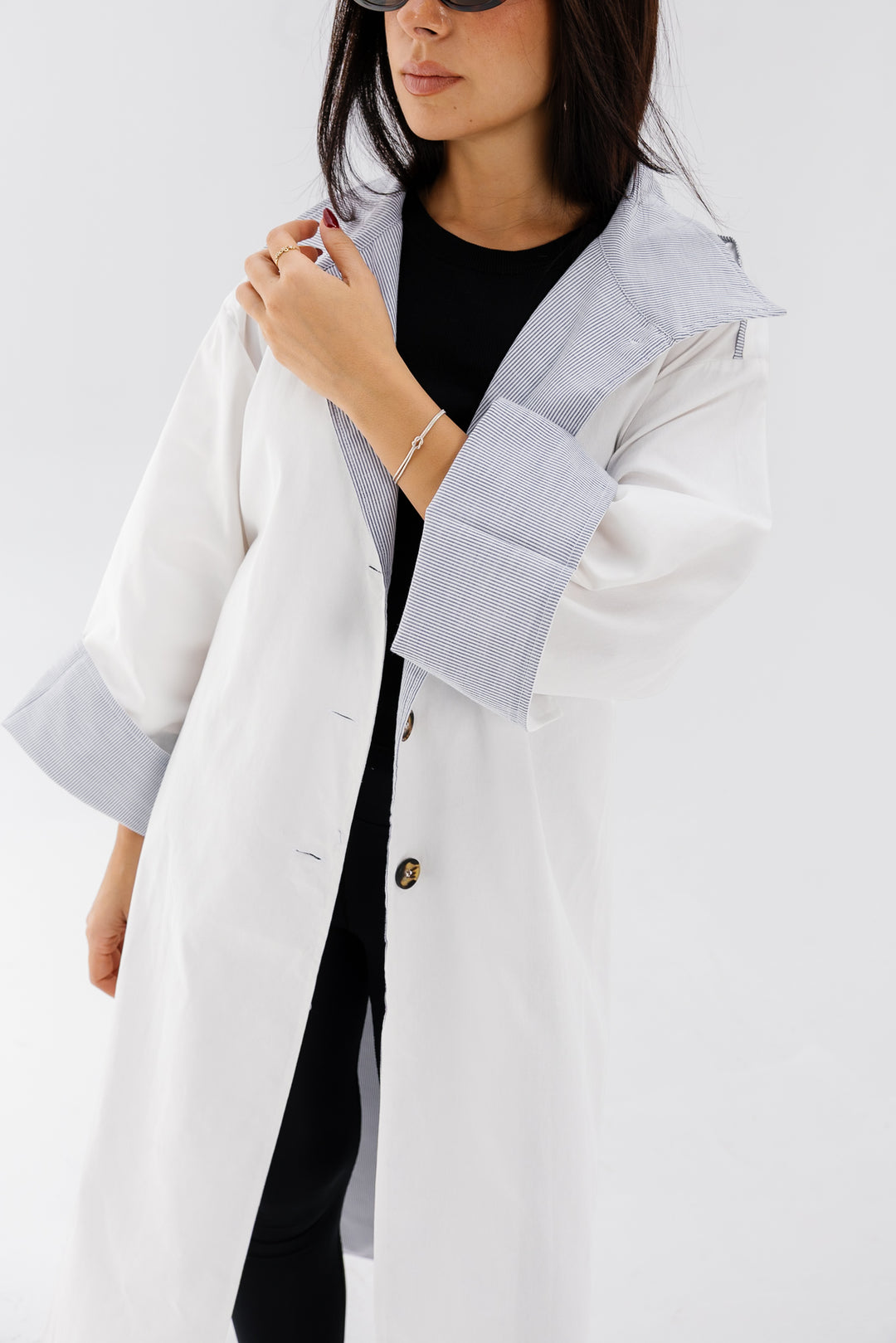 Inside Out Trench - White