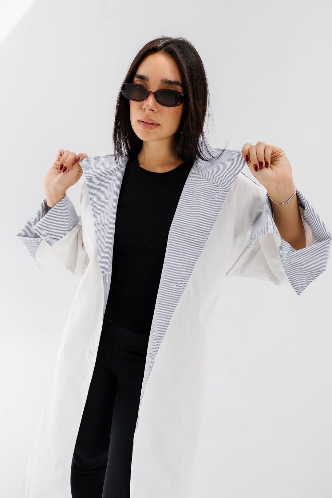 Inside Out Trench - White
