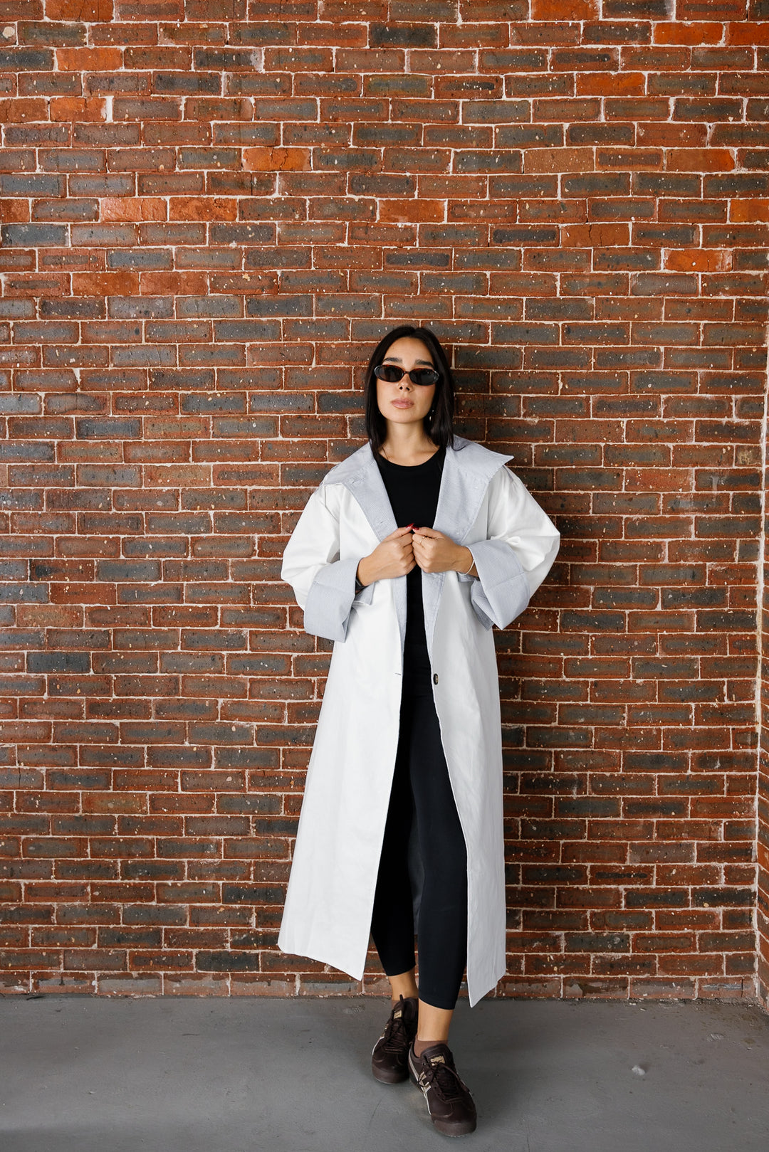 Inside Out Trench - White