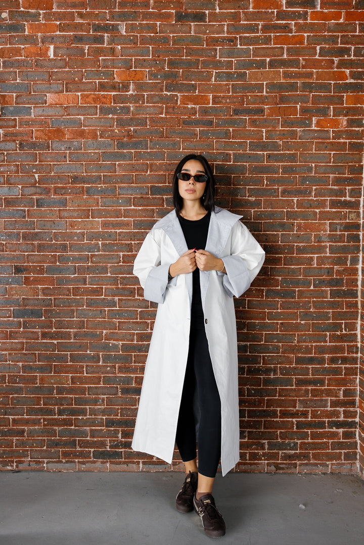 Inside Out Trench - White