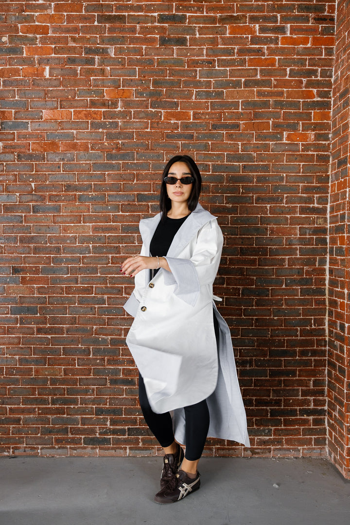 Inside Out Trench - White