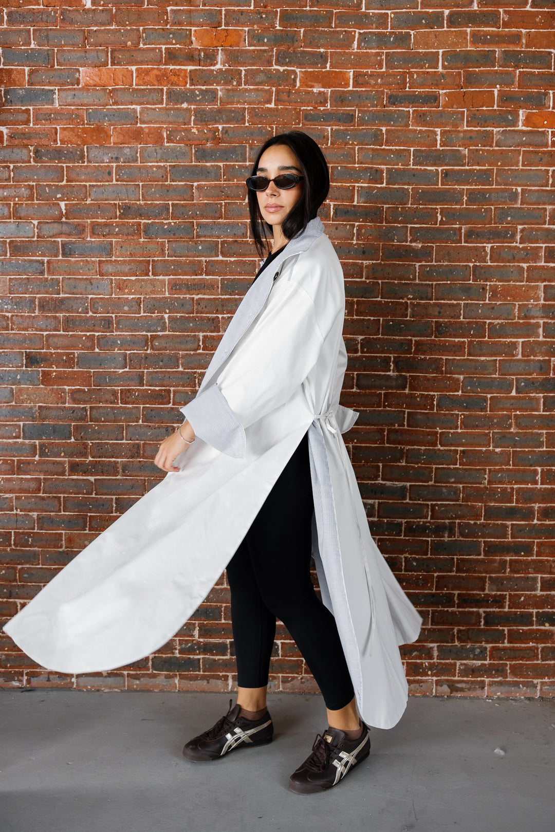 Inside Out Trench - White