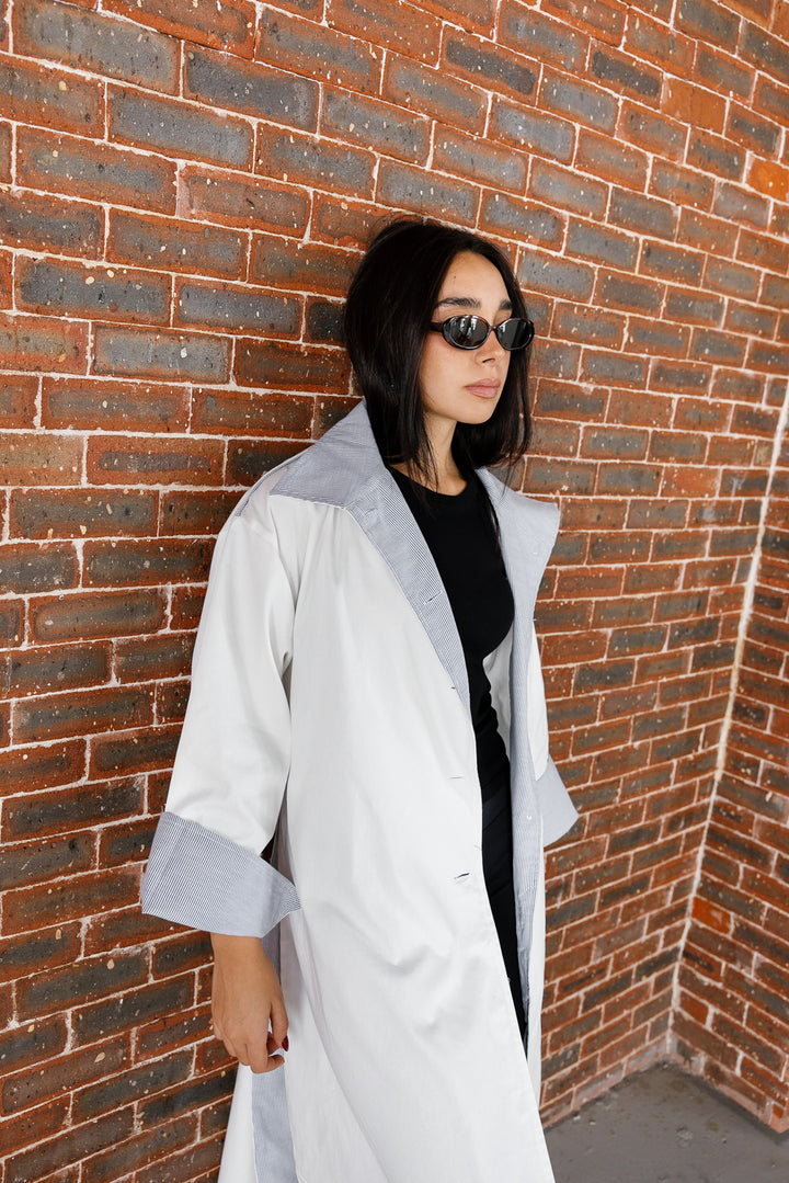 Inside Out Trench - White