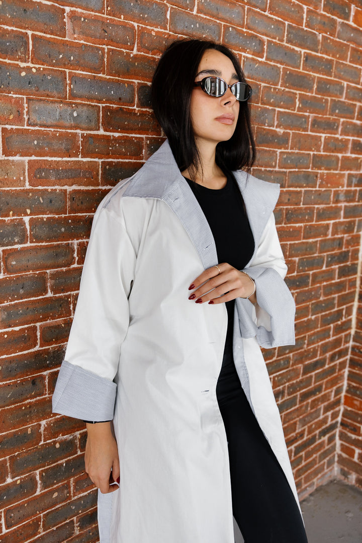 Inside Out Trench - White
