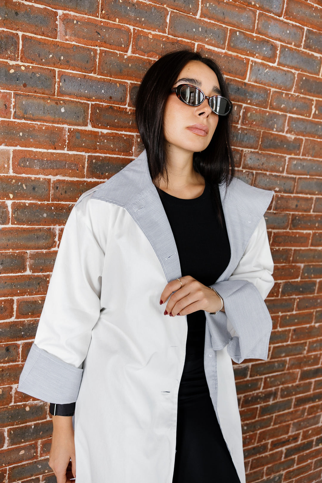 Inside Out Trench - White