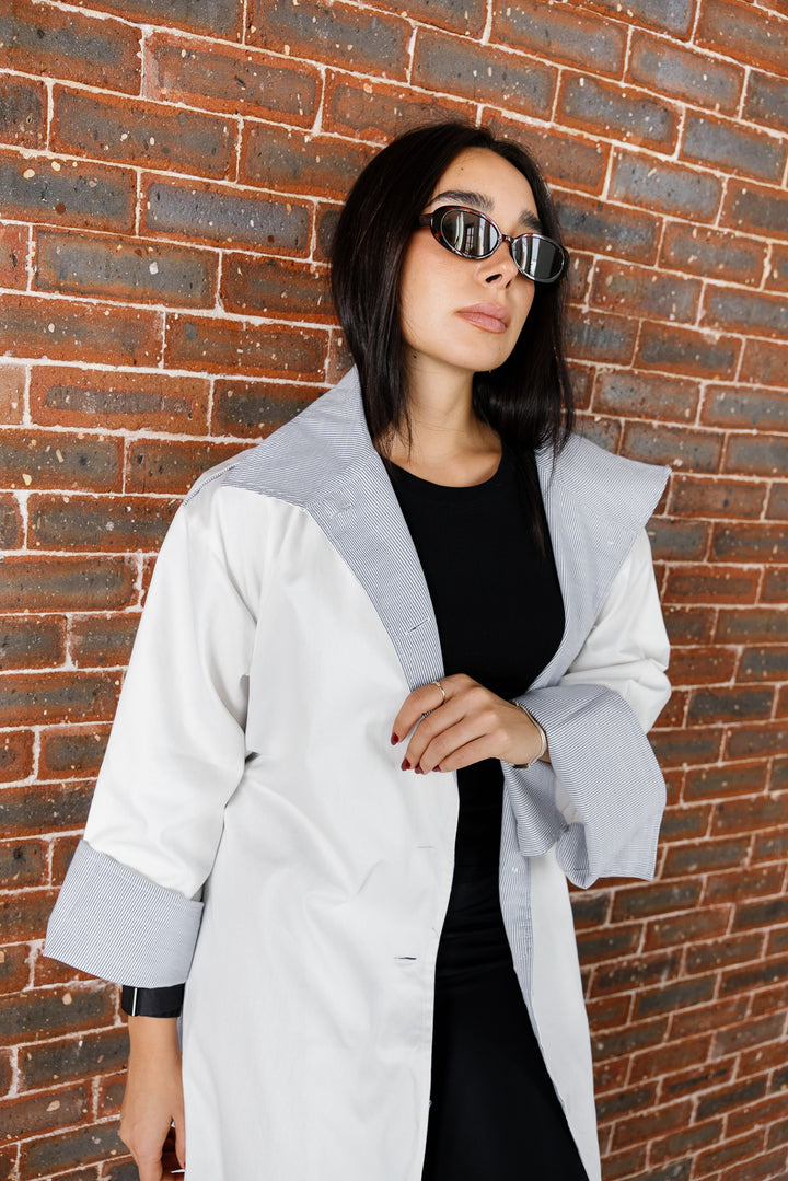 Inside Out Trench - White