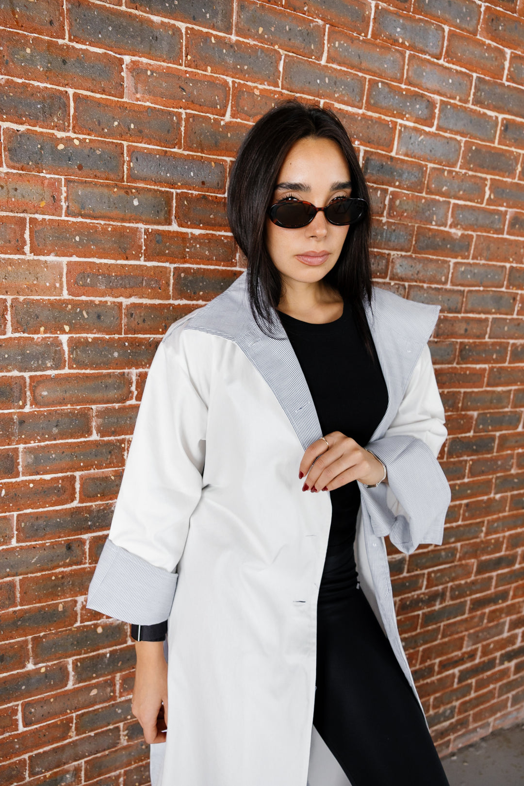 Inside Out Trench - White